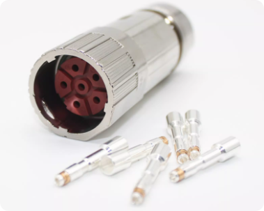 6-pin M23 Servo Motor Connector for Siemens with 1000V Rating in Industrial Automation