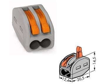 222-412 Type Push In Led Light  Cable Wire Connectors 400V 20A 2P 3P 5P