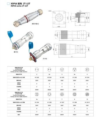 Circular Servo Motor Connectors M10 12 18 16 2pin 3pin 4pin 5pin 7pin 9pin 12pin
