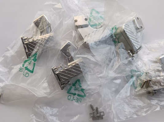 Silver Color 100V Servo Motor Cable Connectors 2 Pin
