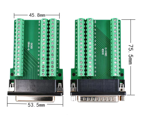 HDB44 44Pin Adapter Servo Motor Connector with 1000V Voltage Rating and Omrons Domestic Contacts for Panel or Cable Mount