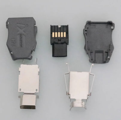 औद्योगिक ईथरनेट केबल प्लग Ix औद्योगिक हिरोस एचआरएस कनेक्टर IX40G-B-10S-CV-7.0